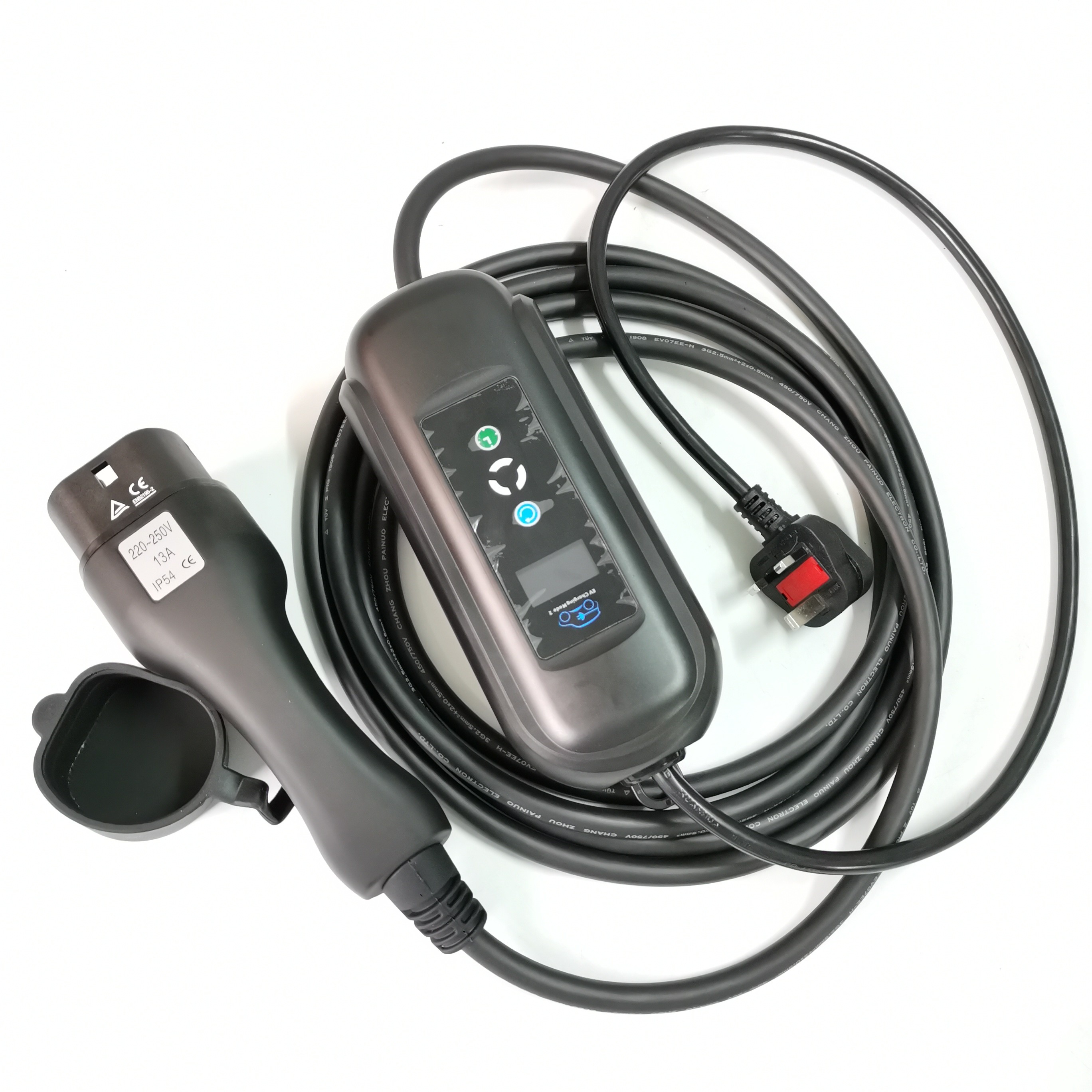 250VAC Level 2 Evse Portable Charger Electric Vehicle Wall Mounted Ev Car Home Charging Station