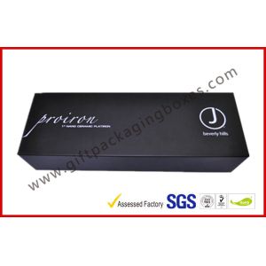 Black Curlers Electronics Packaging Boxes , Coated Paper Packaging Box With