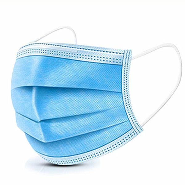 3 Ply Blue Color Cheap Price Disposable Face Mask Non Woven Material Used For