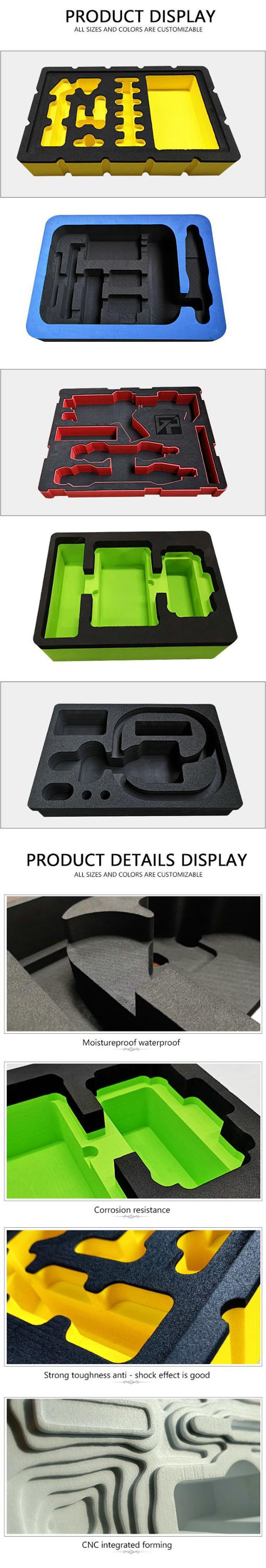 Waterproof Eva Foam Tool Trays Engraving , Black Foam Trays ROHS / EN71 / REACH