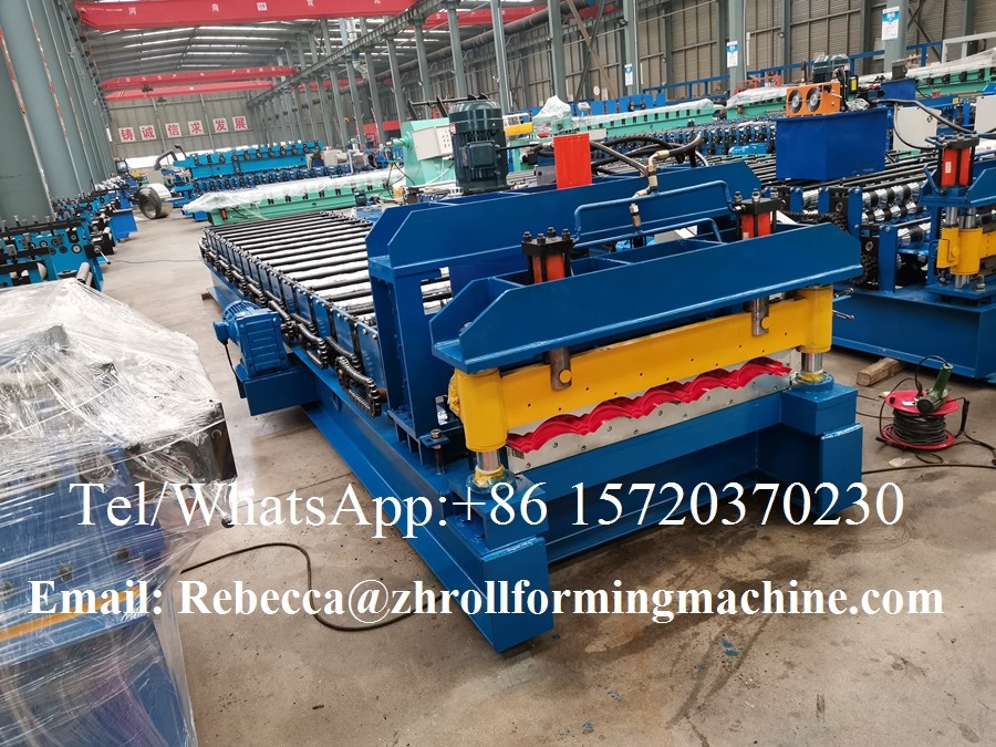 Roof Panel metal roof roll forming machine / roof tile roll forming machine with 5.5kw motor