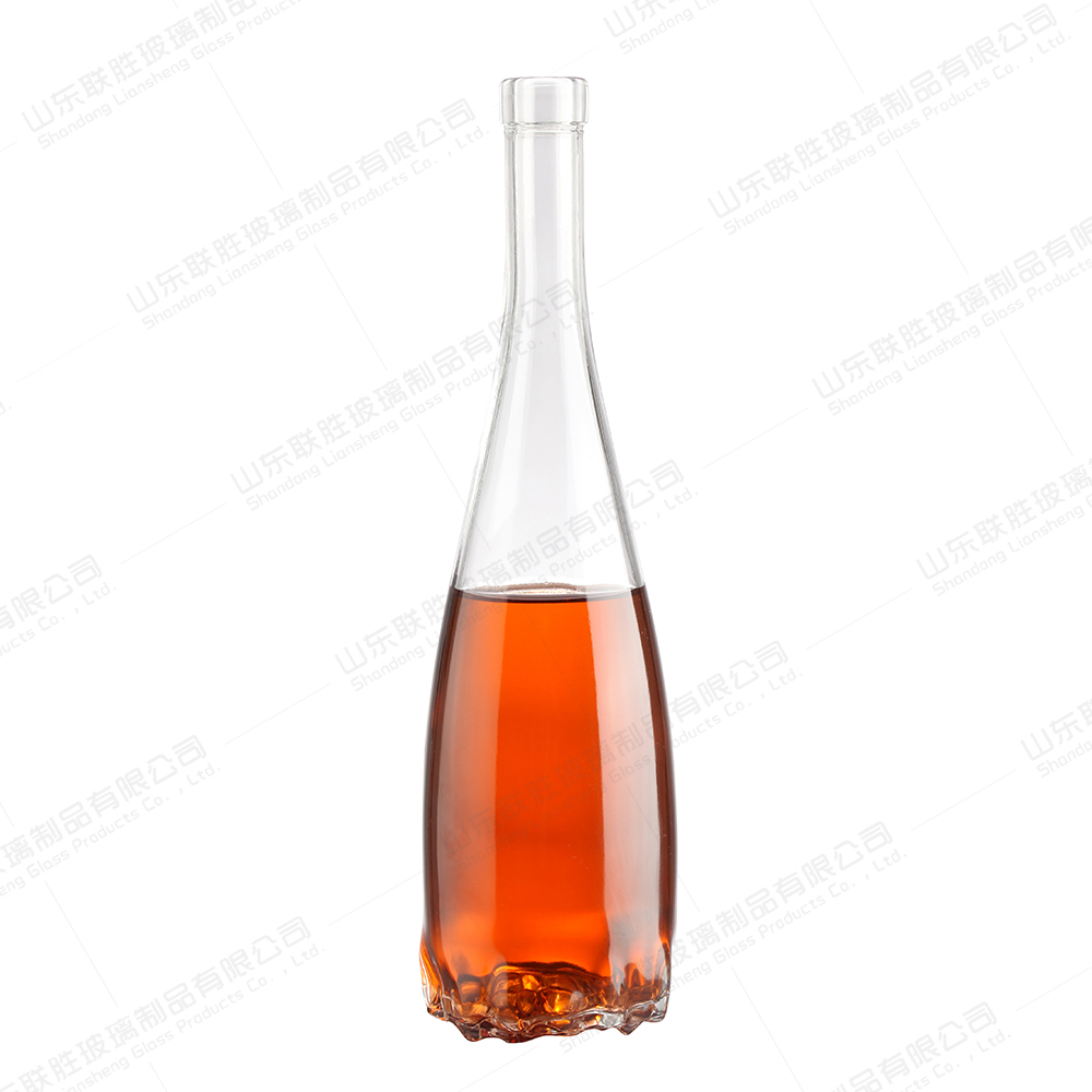 Acceptable Customer's Logo Hot Stamping Wine Glass Bottle for Whisky Tequila Rum Liquor