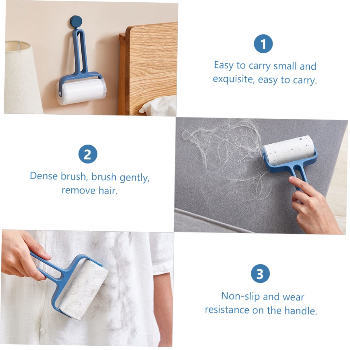 Tearable Roll Paper Sticky Roller Brush Pet Hair Remover Clothes Carpet Cleaning Brush Plush Razor Household Cleaning Tool