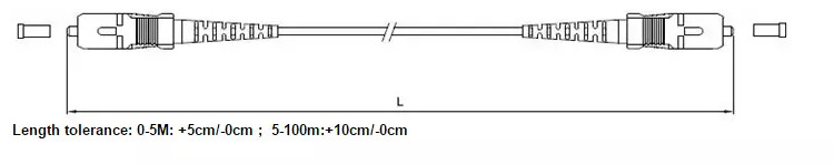 High quality Single Mode 9/125 Duplex SC/UPC-SC/UPC Fiber Optic Patch Cord