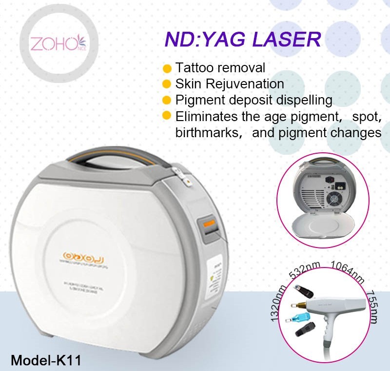 Portable Q Switch Nd Yag Laser Machine Pigment Removal