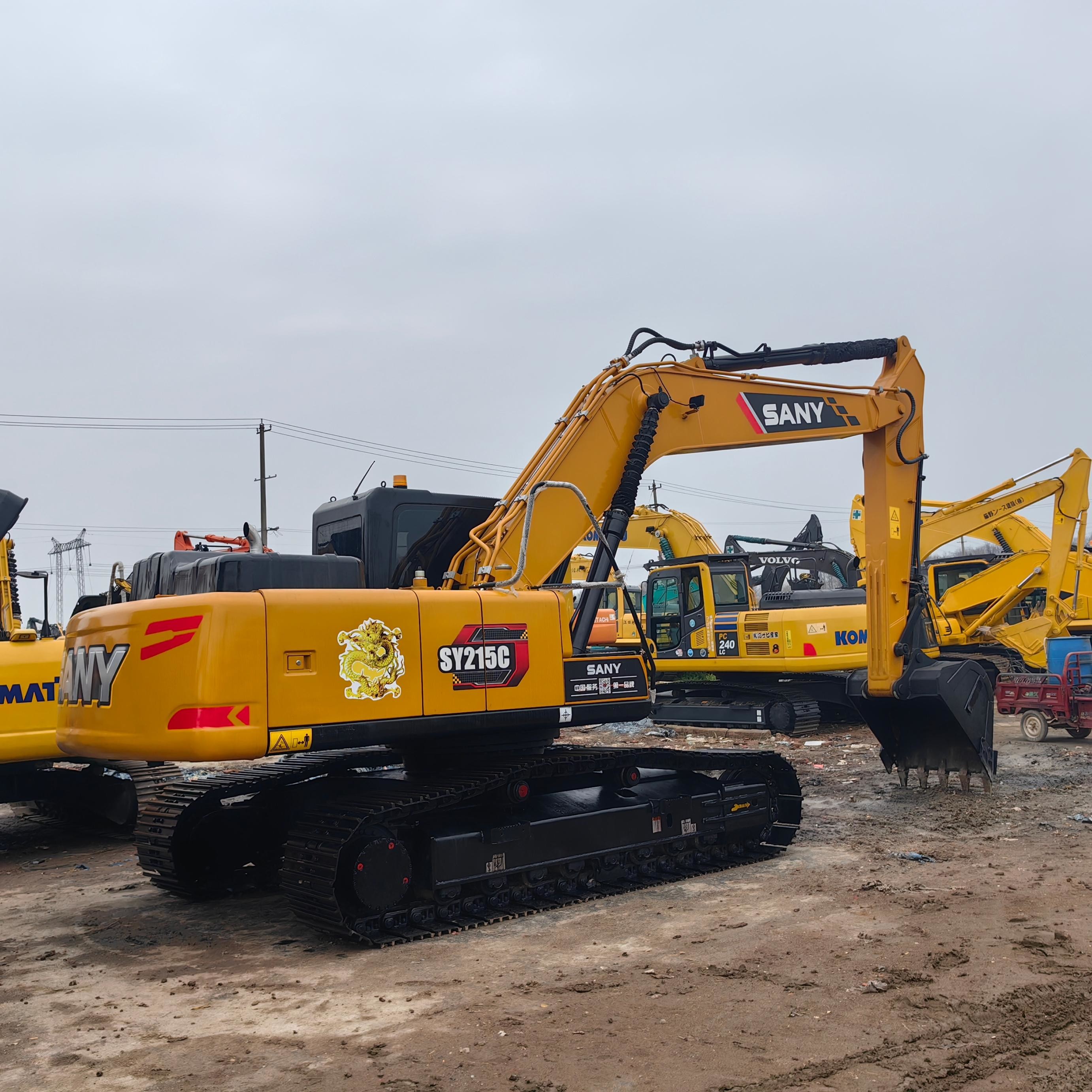 Original Sany SY215C Used Crawler Excavator 21 Ton Secondhand Backhoe Digger