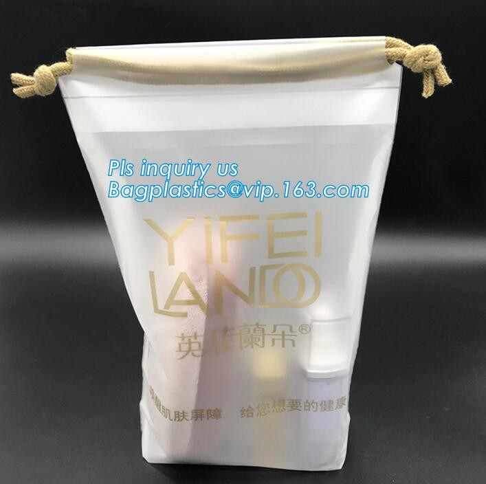 Biodegradable Hotel packaging clothes for laundry plastic bag Customized Poly Plastic Drawstring customed Hotel Plastic