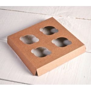 cake tray custom cake insert  folding cake holder for 4 pcs cupcake