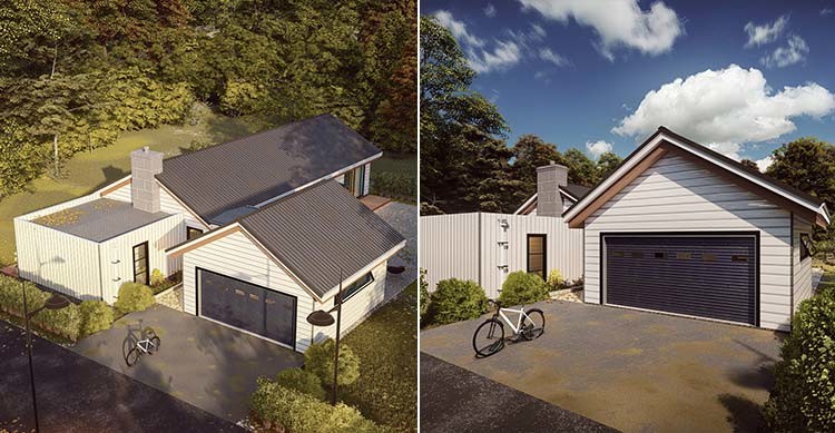 New Zealand Standard Single Storey Light Steel Frame Prefab Villa For Family