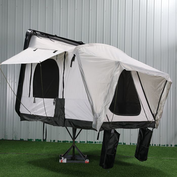 Waterproof Rooftop Camping Tent 2-3 People Abrasion Resistant Canvas PU Layer