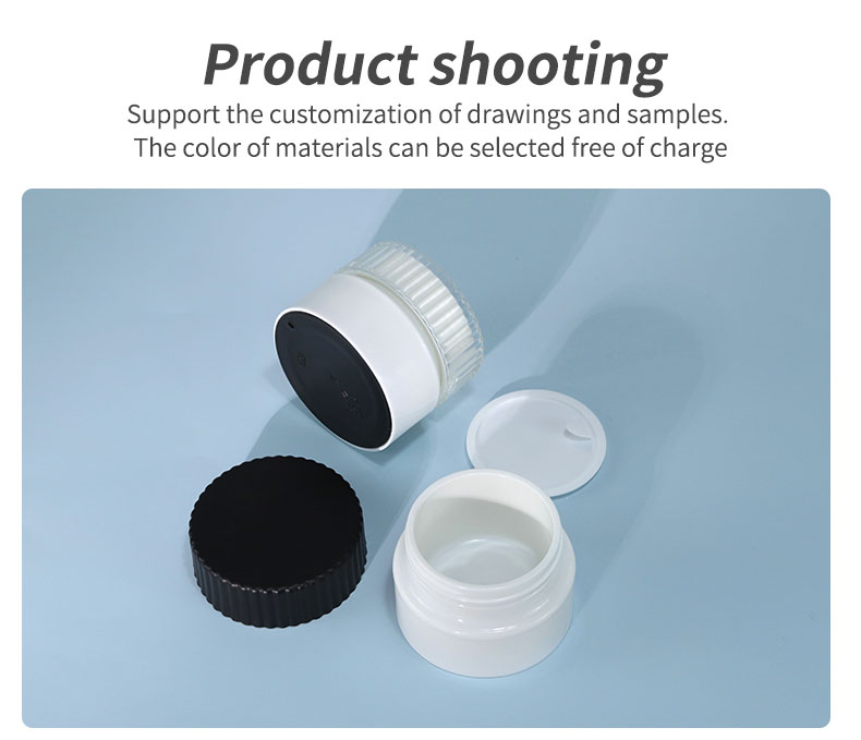 120g White Cream Jars Round Shape Personalized Plastic Jars For Cream