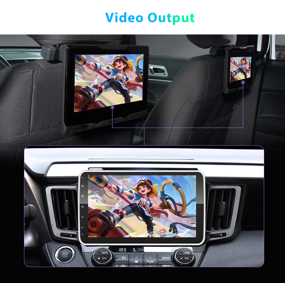 10.1 inch Big IPS Screen Car Multimedia Player with Rotatable Display and GPS Stereo