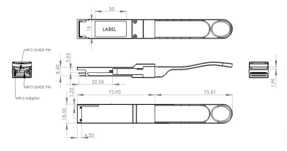 Cisco Compatible QSFP+ 40G Fiber Optic Transceiver 850nm 10km Distance