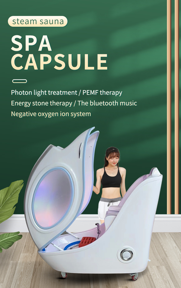 200W Far Infrared Ray Aroma Spa Steam Capsule Therapy Beauty Perspiration