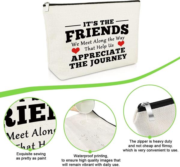 Lightweight and waterproof Best Friend Gift for Women Makeup bag Friends