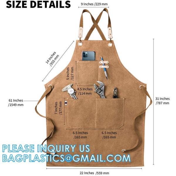 Gardening Work Garden Tools Storage Aprons Waterdrop Resistant Cotton Canvas