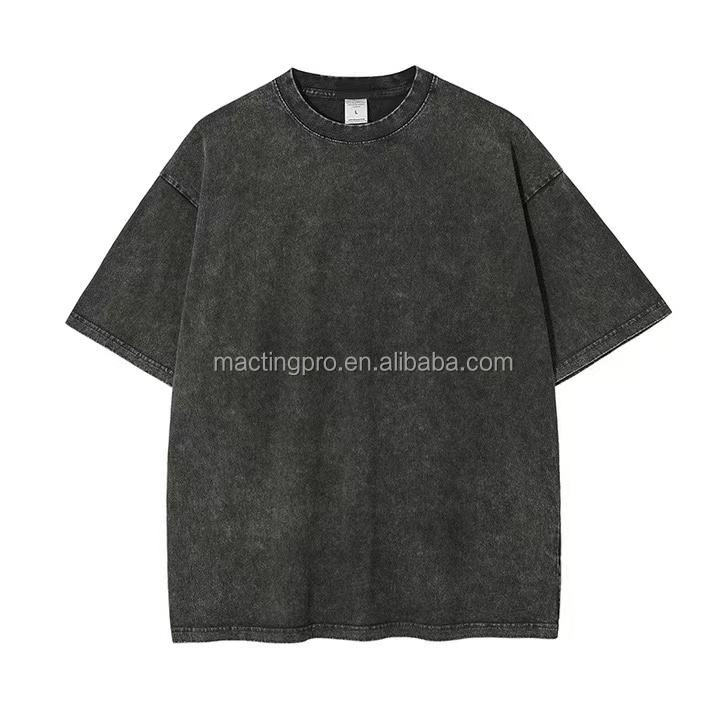 Men'S Blank Oversized T Shirts Wholesale Droup Shoulder T Shirts Mock Neck 100% Cotton Fabric