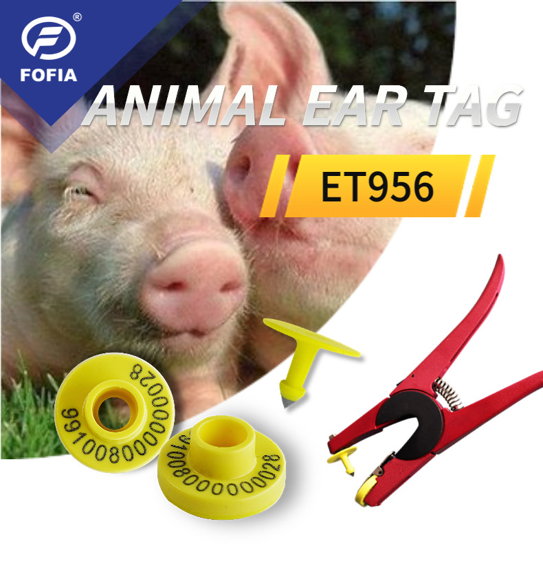 134.2KHz Yellow TPU Sheep Ear Tagss For Livestock Withstand Tension Up To 300N