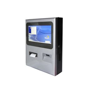 Wallmount Interactive IR Touchscreen Kiosk with QR code and Bar Code Reader and Thermal Printer