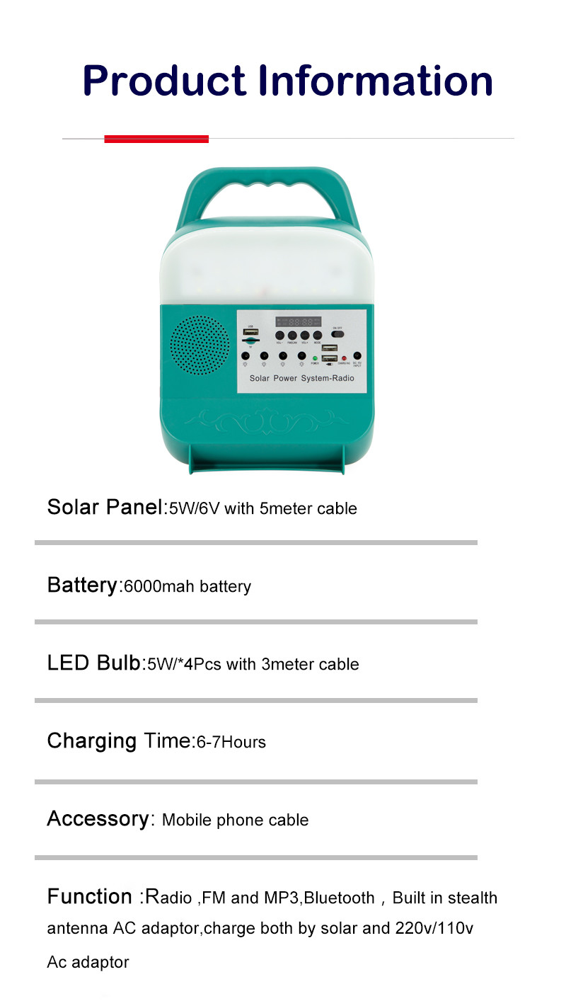 3W Portable Solar Camping Light 2.3kg For Outdoor Cell Light