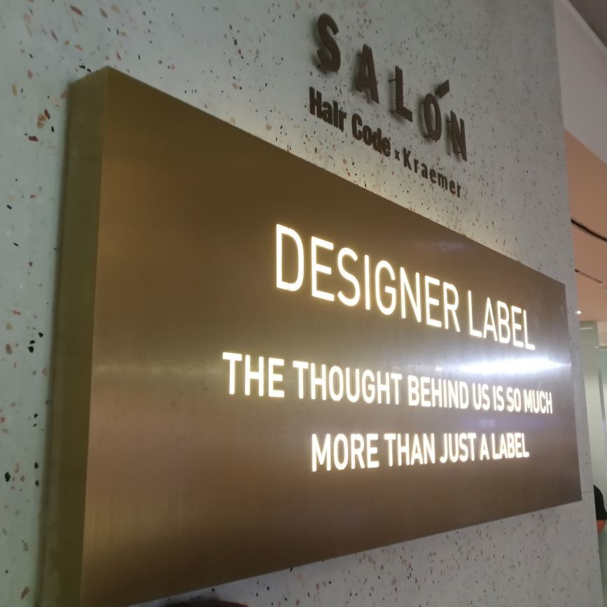 Storefront Wall Mounted Outdoor LED Light Box Hollow Out Stainless Steel Brushed