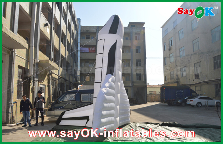 White Oxford Cloth Custom Inflatable Products Plane Spaceflight Aircraft Model For Event