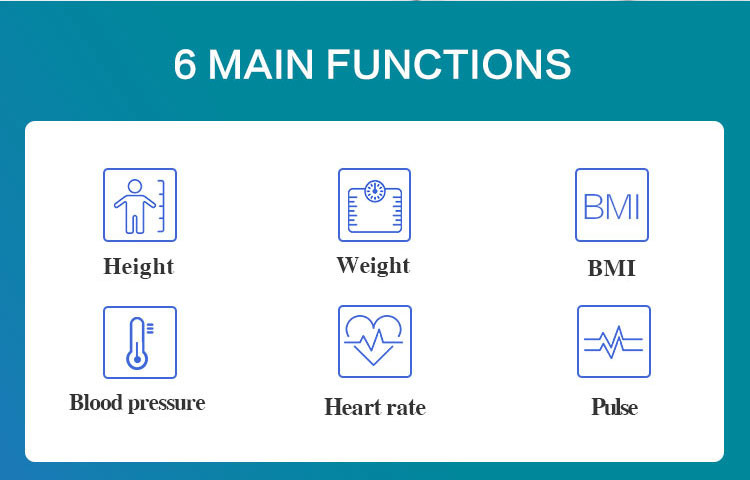 Blood Pressure Test Hd Lcd Display 500kg Height Weight Scale
