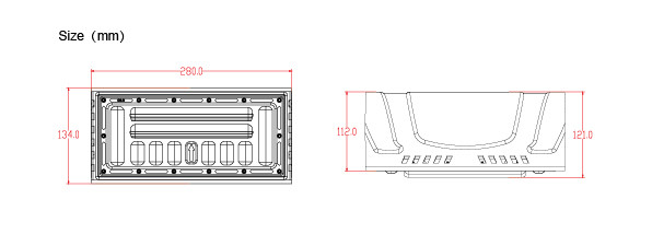 W300 150LM/W 80w IP66 IK10 Industry Led Wall Lamp