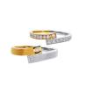 Buy cheap Unisex Visual Texture Generous 18k Customised Couple Rings from wholesalers