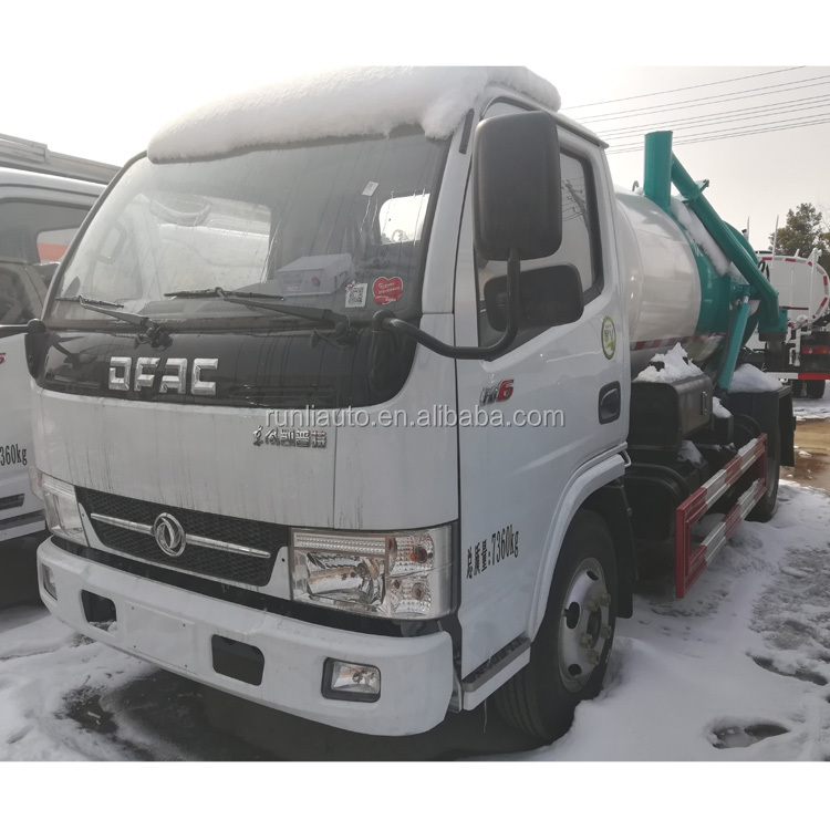 Dongfeng Used Vacuum Sewage Truck 4x2 Suction Truck Euro 4 Diesel Fuel Type