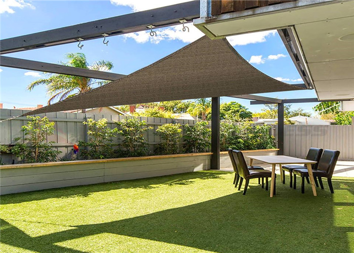 Triangular / Rectangular Garden Sun Shade Sail 100% HDPE With UV Customized Size And Color