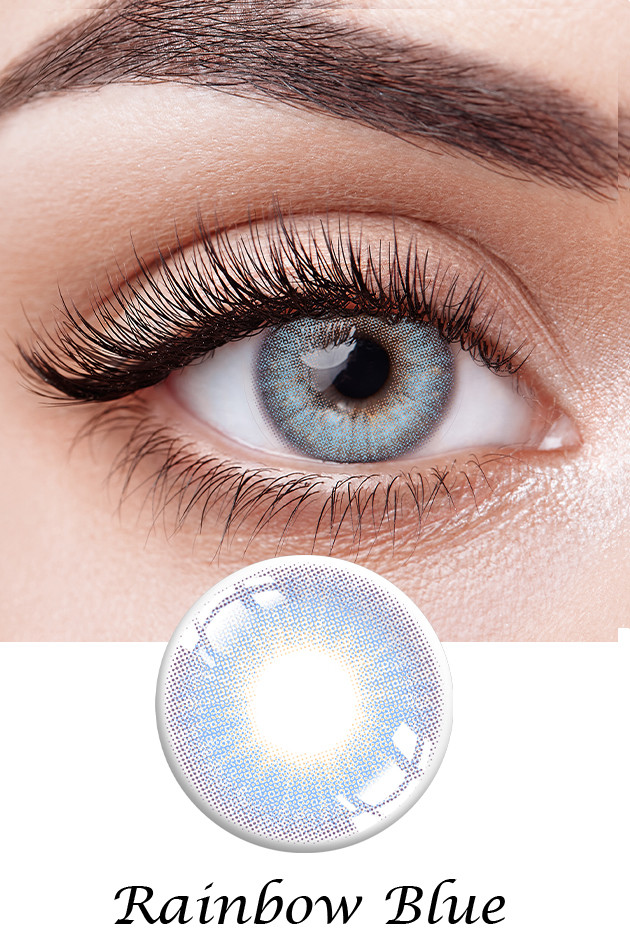 CE0197 Non Prescription Colored Blue Eye Contact Lens 8.5mm 2 Tone 1 Year