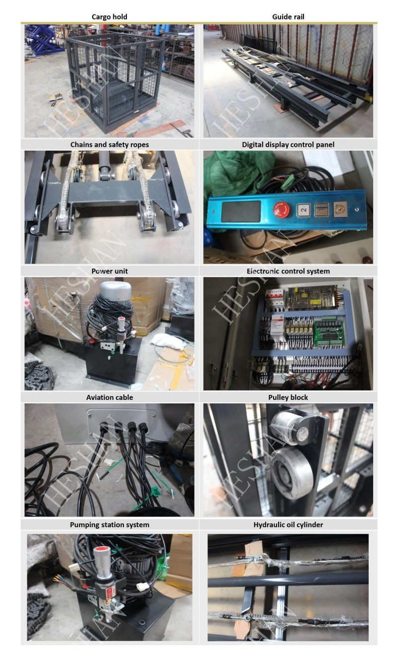 OEM Electric Hydraulic Cargo Lift Platform Heavy Duty Warehouse Cargo Lift