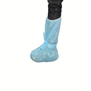 China PE CPE Disposable Work Boots , Disposable Plastic Boot Covers Lightweight on sale