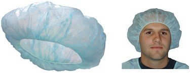 PP Or SMS Disposable Bouffant Surgical Caps , Disposable Nurse Cap Lightweight