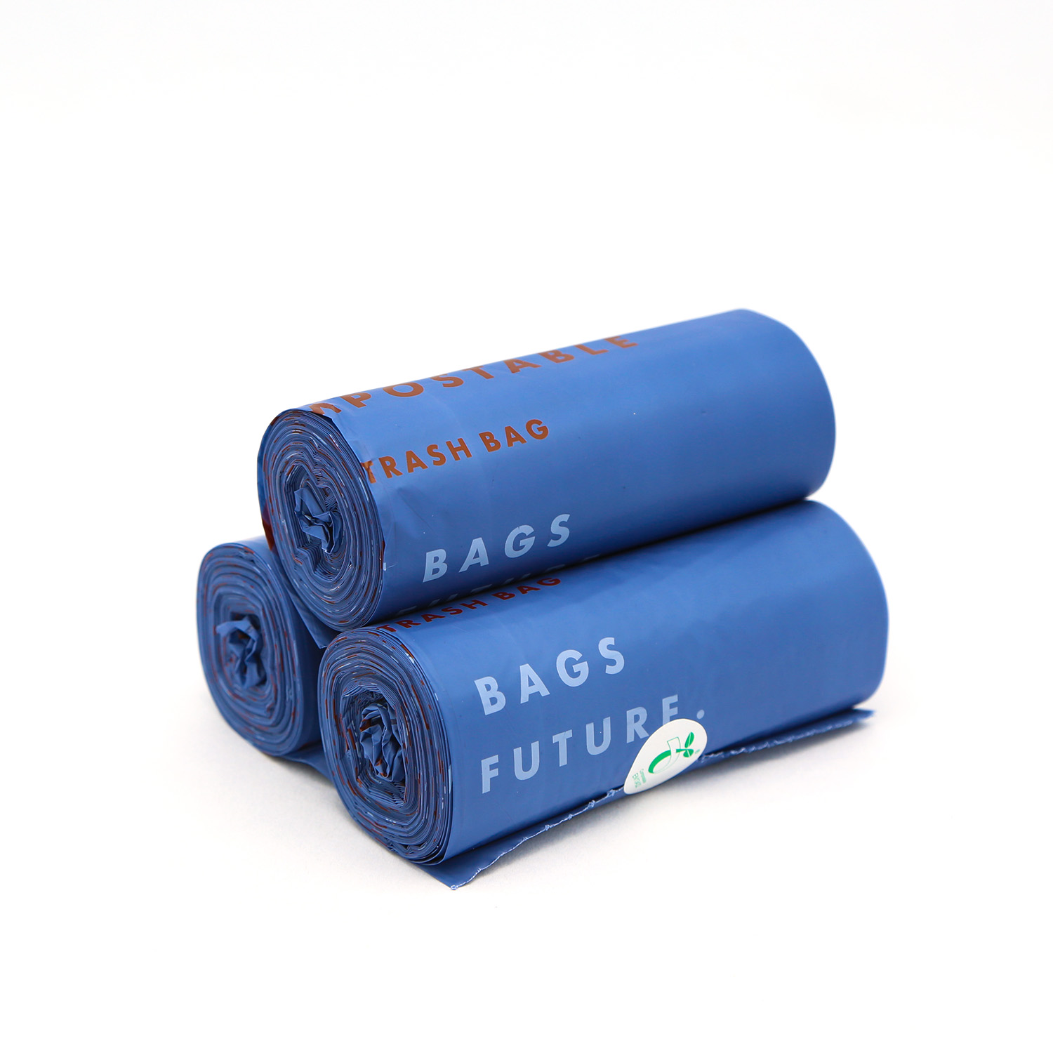Custom Printed Small Cornstarch Bin Bags Eco Friendly 13 Gallon For Kitchen Trash