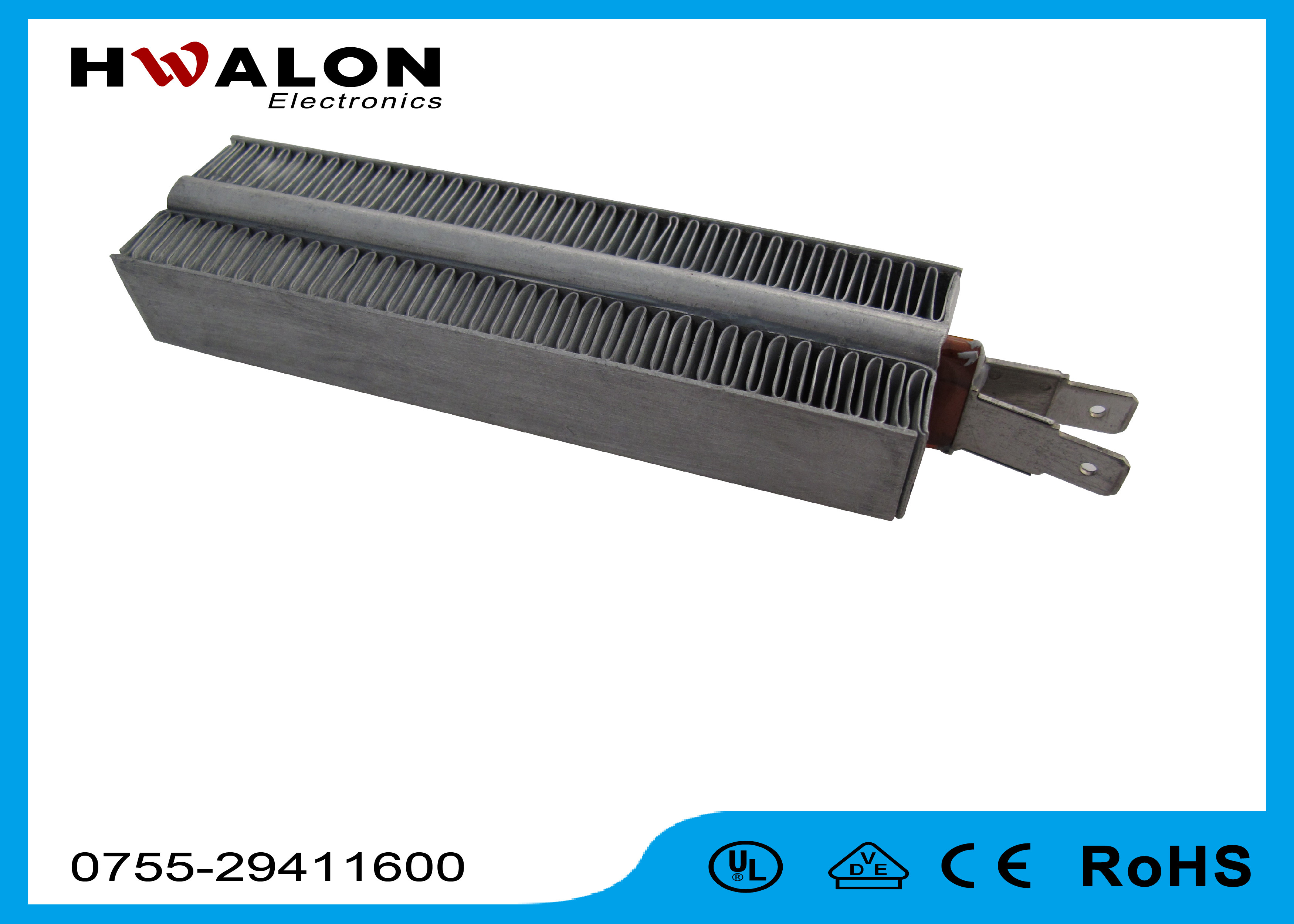 Electronic Devices Ceramic Air Heater , PTC Thermal Resistor RoHS Certification