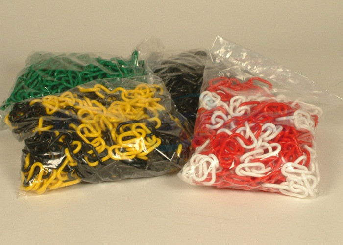 Anti - UV Black Yellow Plastic Safety Chain 3mm Diameter For Parking