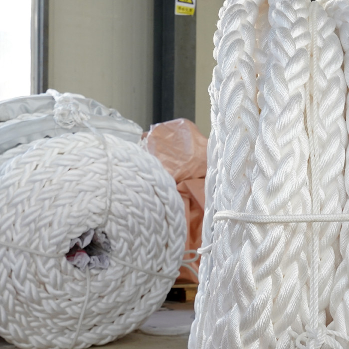 8 Strand 64mmx220m Nylon Polyamide Braided Rope With Spliced Loop At Each Side