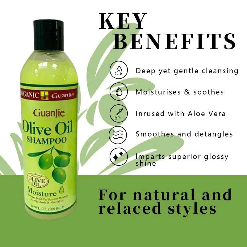 Private Label Extreme Moisture Curly Hair Care Products Hot Selling Professional Home Use Olive Oil Hair Shampoo