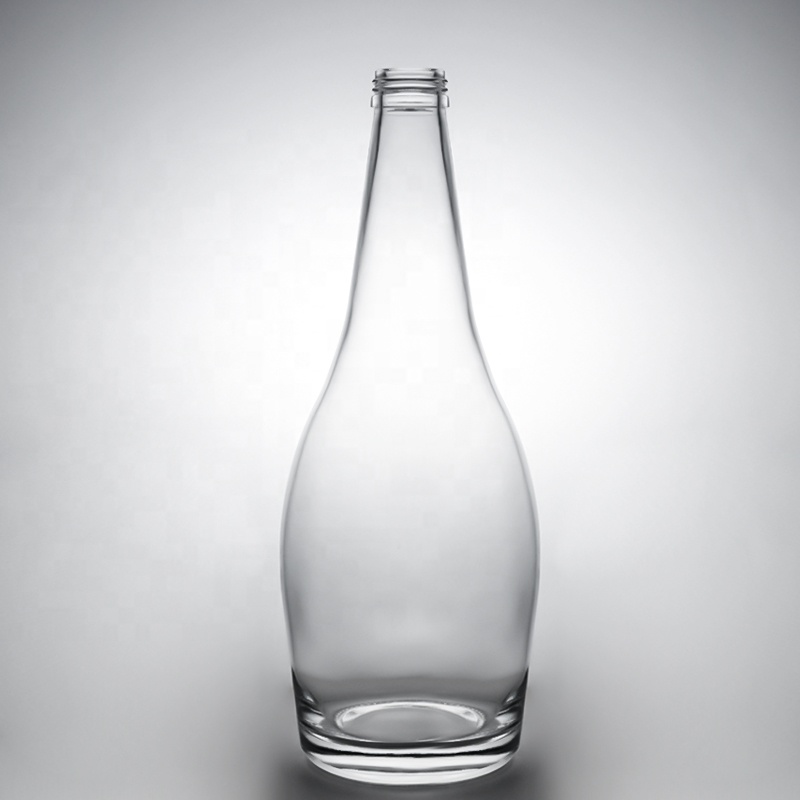 Glass Beverage Bottle for Champagne Brandy and Whisky 750ml Super Flint Material