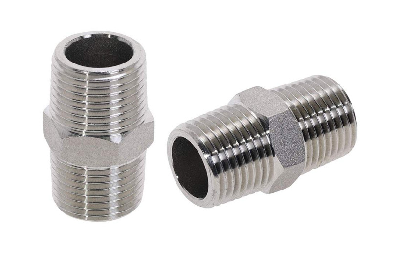 150psi 1/2" Male To 1/2"Male Stainless Steel Pipe Fitting NPT Hex Nipple