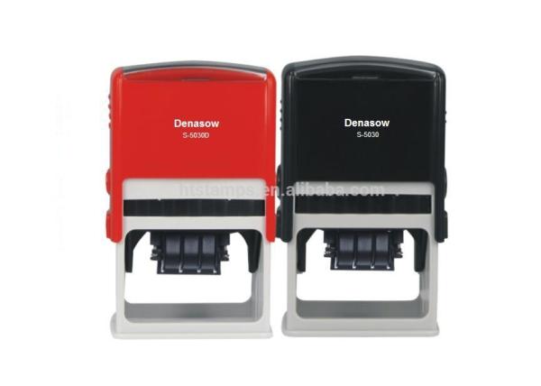 Square 50x30mmFactory Denasow Self inking stamp office use stamp rubber stamp
