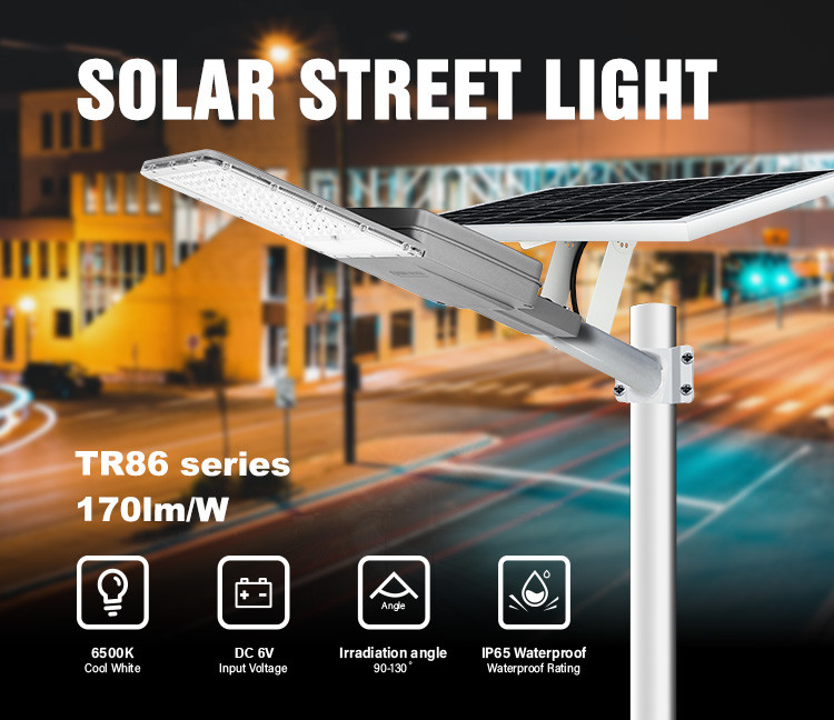Aluminum Design Separated Motion Sensor DC 100W 200W 300W 400W IP66 Solar Powered Outdoor Street Lamp Led Street Light