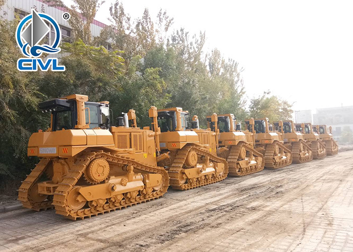 420HP Yellow Hydraulic Shantui Bulldozer SD42, Operation Weight 53T With Cummins Engine, ROPS Cabin, Ripper
