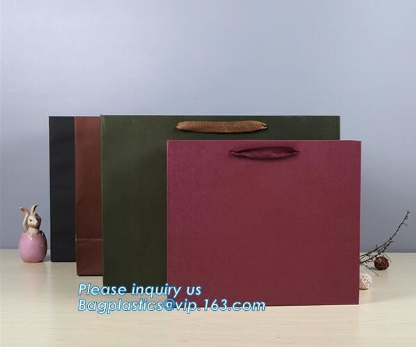 Luxury paper bags with handles Different Sizes,250gsm art paper shopping carrier bag custom printing with handle rope