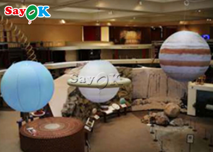 0.25mm PVC 60 Inches Inflatable Saturn Planet Balloons For Educational Institution