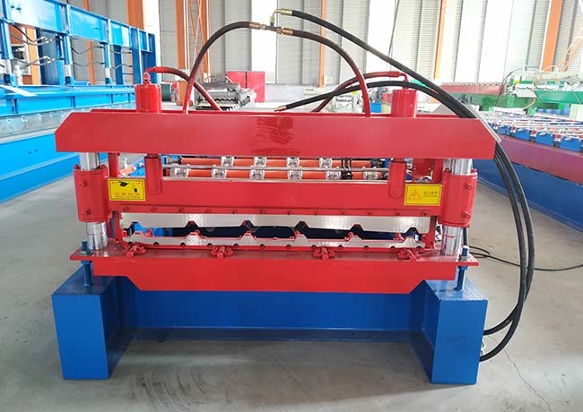 Solid Shaft IBR Sheet Roll Forming Machine Shaft Diameter 76mm Chain Transmission