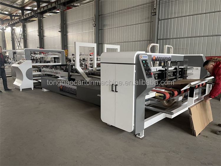 Corrugated Carton Folding Gluing Machine with Frequency Conversion Speed Regulation