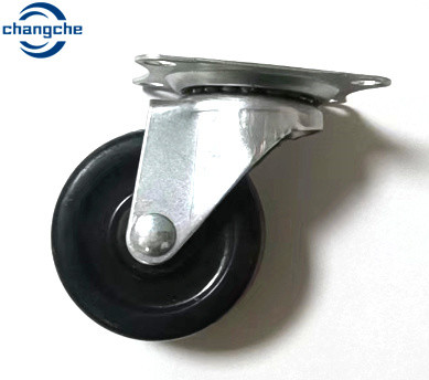 Customized Furniture Rubber Roller Wheel Casters With Plate 2 Inch